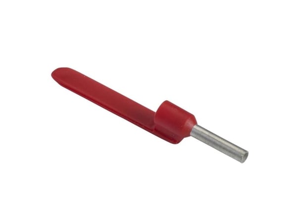 Schneider Electric DZ5CA010D, kabeländhylsa, rak, röd, 1 mm², REACH, RoHS, 3,5 mm