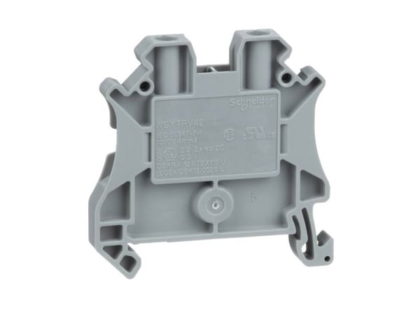 SCHNEIDER ELECTRIC Gennemgangsklemme 4mm², grå