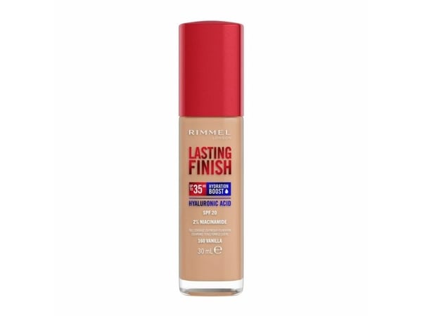 Rimmel Lasting Finish Hydration Boost 35H, pumpeflaske, flytende, normal hud, fuktighetsgivende, pleiende, beskyttelse, utjevning, lett, nøytral