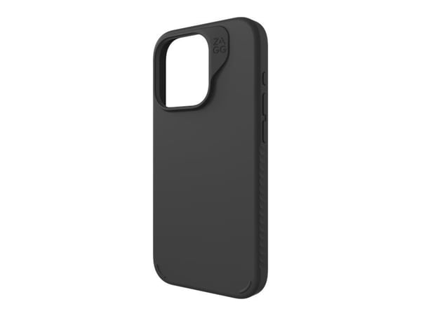 ZAGG Manhattan Snap - Baksidedeksel for mobiltelefon - MagSafe-samsvar - silikon - svart - for Apple iPhone 15 Pro