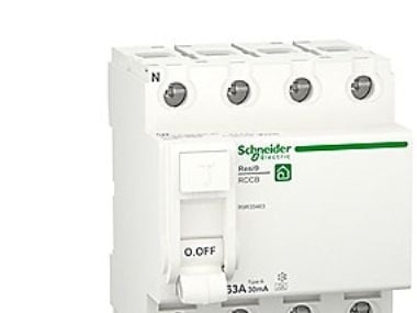 Resi9 XP RCD/HPFI vikavirtasuojakytkin 4P 63A 30mA luokka A 72mm 72mm