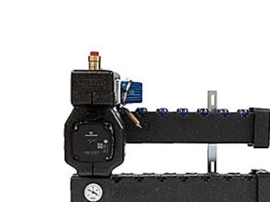 Wavin Midishunt 3-krets isolerad inkl. Grundfos UPM3Hybrid 15-70-pump