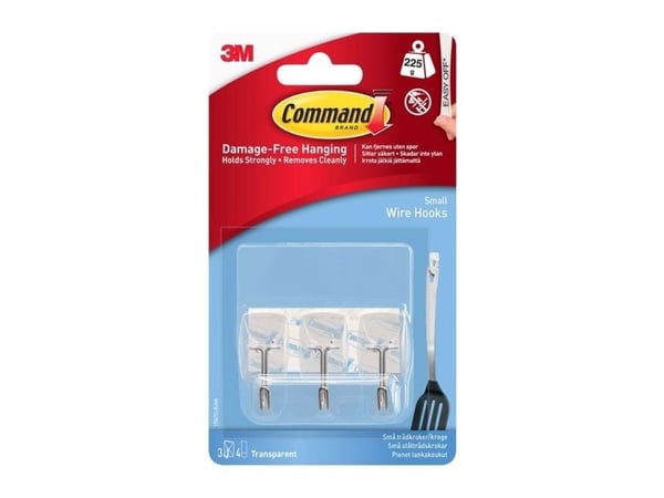 3M Command transparente små wirer kroker 170