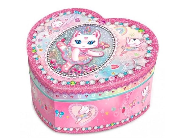 Pulio Pecoware Hjerteformet musikkboks - Ballerina katt