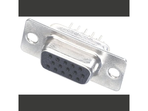 Harting 09 56 151 5500, D-Sub 15-pinners, Svart, Rustfritt stål, Stål, Kobberlegering, 20 mO, 1000 V
