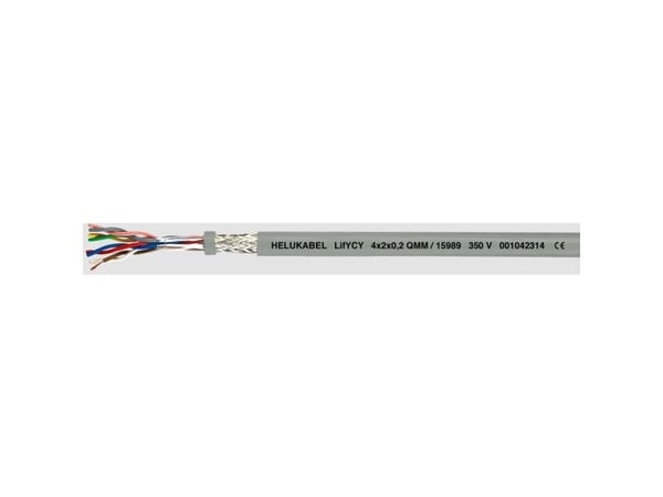 Helukabel 15987-50 Datakaapeli LifYCY 2 x 2 x 0,20 mm² Harmaa 50 m