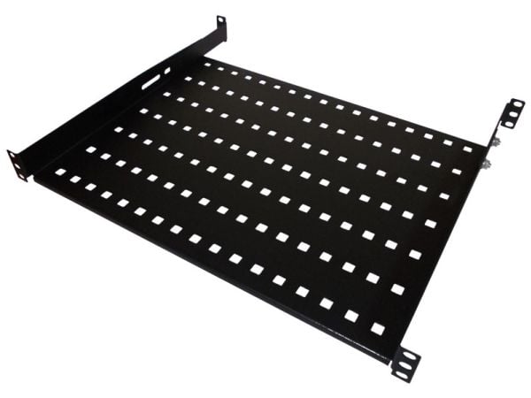 Alantec SA-P-19-1U-550-4-C-02, Rackhylle, Stål, Sort, 1 stykker