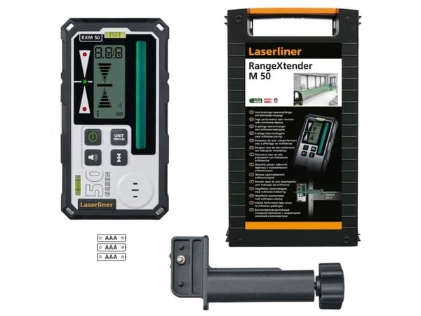 Laserliner RangeXtender M50, Sort, 50 m, -10 - 40 °C, IP66, AAA, 80 mm