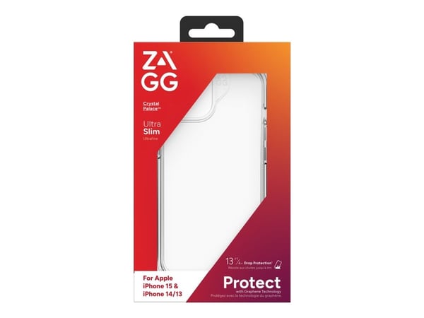 Zagg Crystal Palace - Baksidedeksel for mobiltelefon - blank - for Apple iPhone 13, 14, 15