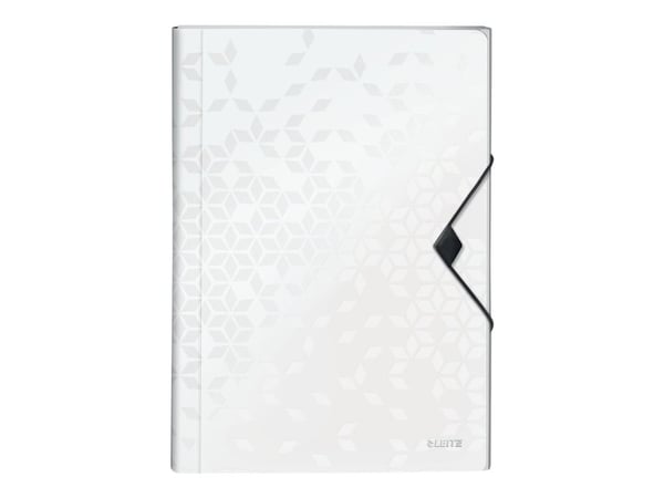 Leitz WOW - Dokumentmappe - kan utvides - 6 rom - 6 deler - for A4 (210 x 297 mm) - kapasitet: 250 ark - med fliker - hvit