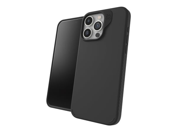 ZAGG Manhattan Snap - Baksidedeksel for mobiltelefon - MagSafe-samsvar - silikon - svart - for Apple iPhone 15 Pro Max