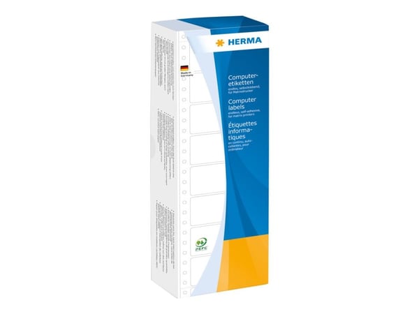 HERMA 8207, Valkoinen, Itse kiinnittyvä tulostintarra, Selluloosa, Paperi, Pistematriisi, Matta, FSC® Mix