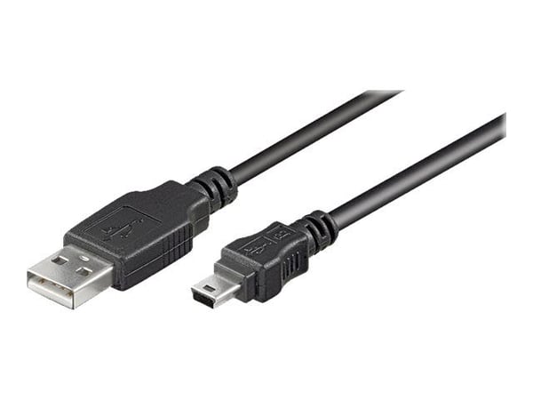 goobay - USB-kabel - USB (hann) til mini-USB type B (hann) - USB 2.0 - 30 cm - svart
