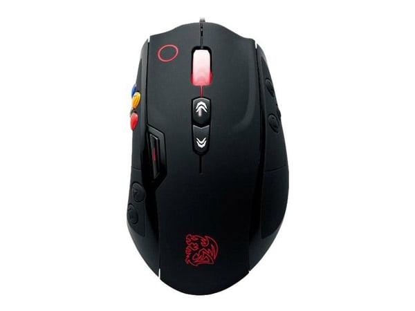 Tt eSPORTS VOLOS - Mus - laser - 14 knappar - kabelansluten - USB - svart