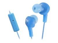 JVC HA-FR6 Gumy PLUS - Ørepropper med mikrofon - i øret - kablet - 3,5 mm jakk - lydisolerende - peppermynteblå