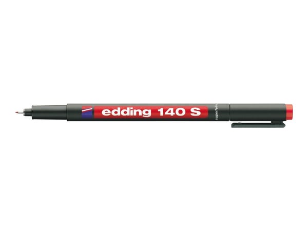 edding 140 - Markering - permanent - svart, röd, blå, grön - 0.3 mm (paket om 4)