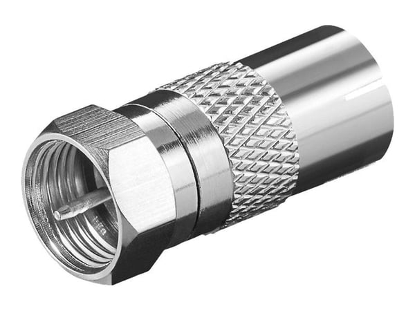 goobay WE 1170 Cu - RF-adapter - IEC connector (9.52mm) hona till F-kontakt hane