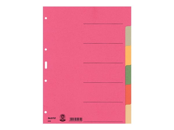 Leitz - Inndeler - 6 deler - for A4 (210 x 297 mm) - med fliker