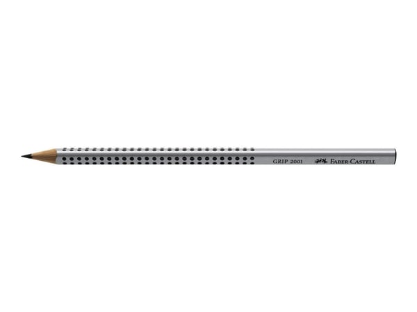 Faber-Castell Grip 2001 2H, 2H, Musta, Harmaa, 12 kpl