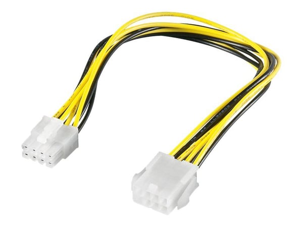 Wentronic Goobay CAK S-12 - Virtalähteen jatkokaapeli - sisäinen virtalähde, 8-nastainen (W) - sisäinen virtalähde, 8-nastainen (M) - 28 cm (51361)