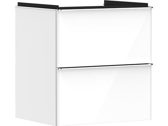 hansGrohe Xelu Q vaskeskab 580/475 2sk, hvid hgl