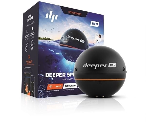 Deeper Smart Sonar Pro, 65 x 65 x 65 mm, 99,2233 g, Lithium Polymer