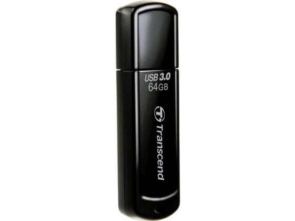 Transcend JetFlash 700 - USB-flashstasjon - 64 GB - USB 3.0 - svart