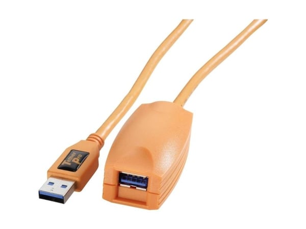 Tether Tools CU3017, 5 m, USB A, USB A, USB 3.2 Gen 1 (3.1 Gen 1), 5 Gbit/s, Oransje