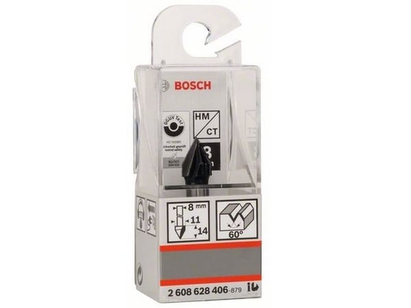 Bosch 2608628406, V-sporkutter, 8 mm, 1,1 cm, 1,4 cm