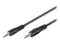 wentronic AVK 119-1000 - Audiokabel - minitelefon stereo 3,5 mm han till minitelefon stereo 3,5 mm han - 10 m - platt