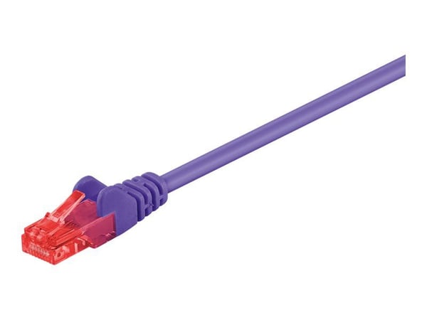 goobay - Koblingskabel - RJ-45 (hann) til RJ-45 (hann) - 25 cm - UTP - CAT 6 - formstøpt - purpur