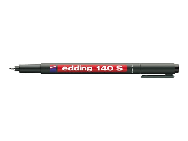 edding 140 - Markør - permanent - svart, rød, blå, grønn - 0.3 mm (en pakke 4)