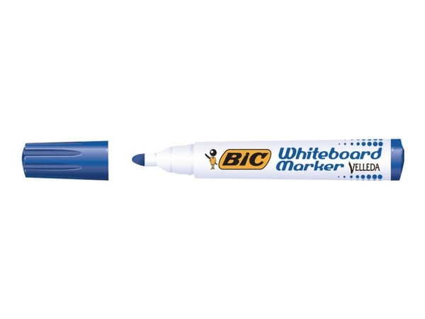 BIC Velleda ecolutions 1701 - Markør - ikke-permanent - for whiteboard - blå - alkoholbasert blekk - 1.5 mm (en pakke 12)