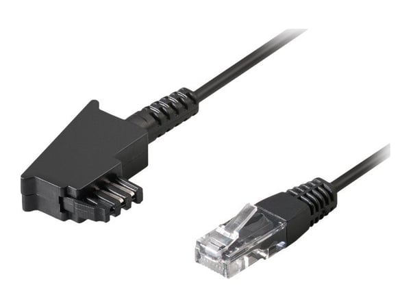 goobay - Telefonkabel - RJ-45 (hann) til TAE-F (hann) - 6 m - rund - svart