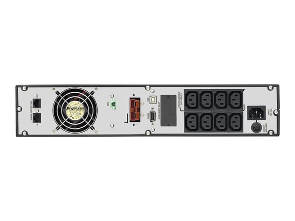 PowerWalker VFI 1000RM LCD - UPS - 900 watt - 1000 VA - 7 Ah - RS-232, USB - utgangskontakter: 6 - 2U - 19" - svart
