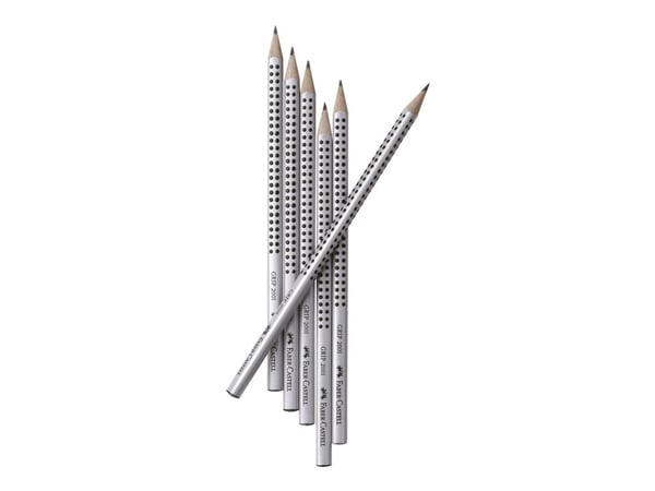Faber-Castell Grip 2001 2H, 2H, Musta, Harmaa, 12 kpl