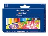 STAEDTLER Noris Club Jumbo - Fargeblyant - oljepastell - assorterte farger (en pakke 12)