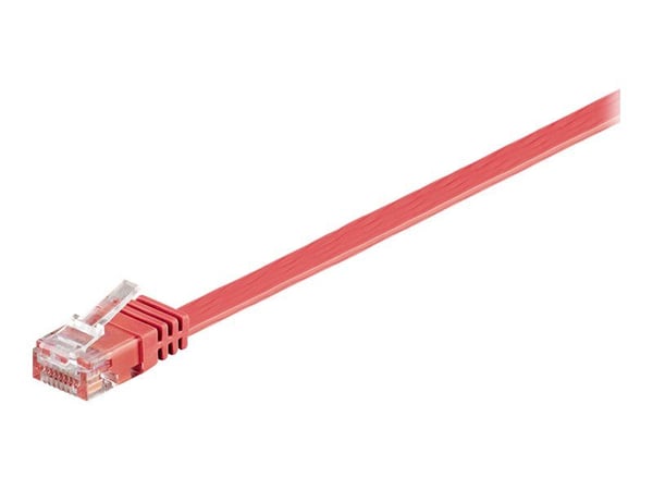 Wentronic goobay - Verkkokaapeli - RJ-45 (M) - RJ-45 (M) - 2.0m - UTP - CAT 6 - valettu, litteä - punainen (96412)