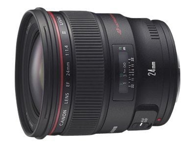Canon EF - Vidvinkelobjektiv - 24 mm - f/1.4 L II USM - Canon EF - for EOS 1000, 1D, 50, 500, 5D, 7D, Kiss F, Kiss X2, Kiss X3, Rebel T1i, Rebel XS...