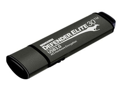 Kanguru Encrypted Defender Elite30 - USB-flashstasjon - kryptert - 64 GB - USB 3.2 Gen 1 - svart - TAA-samsvar