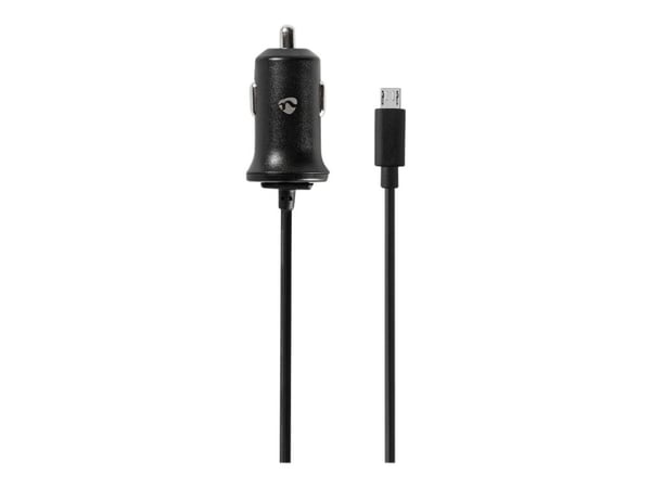Nedis - Strömadapter för bil - 2.4 A (mikro-USB typ B) - svart