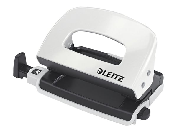 Hulapparat Leitz Mini WOW 2-huls hvid til 10 ark