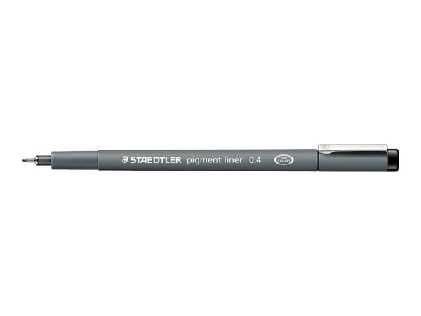 STAEDTLER - Fineliner - permanent - svart - pigmentbläck - 0.4 mm