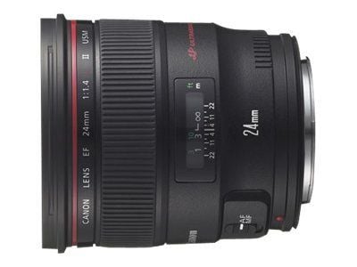 Canon EF - Vidvinkelobjektiv - 24 mm - f/1.4 L II USM - Canon EF - for EOS 1000, 1D, 50, 500, 5D, 7D, Kiss F, Kiss X2, Kiss X3, Rebel T1i, Rebel XS...