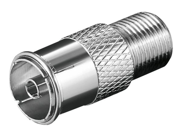 goobay WE 1173 Cu - RF-adapter - IEC connector (9.52mm) hunn til F-kopling hunn