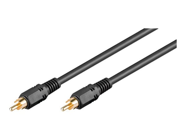 goobay AVK 238-1000 - Video/audiokaapeli - RCA uros RCA uros - 10 m - kaksinkertainen suojattu