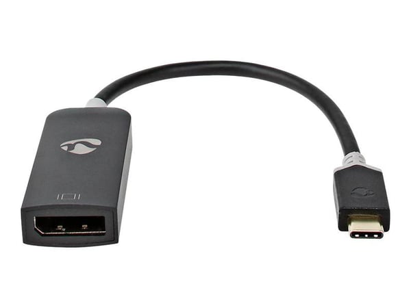 Nedis USB-C 3.1 Adapter Cable - USB / DisplayPort-adapter - USB-C (hann) til DisplayPort (hunn) - USB 3.1 - 20 cm - antrasitt
