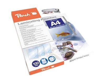 Peach - 100 mikroner - 100-pack - glanset - 216 x 303 mm lamineringspunger