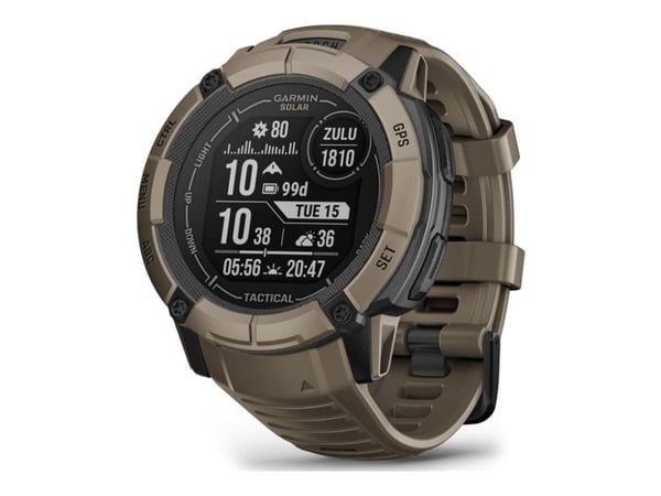 Garmin Instinct 2X Solar - Tactical Edition - 50 mm - fiberförstärkta polymerer - Ja smart klocka med band - handledsstorlek: 145-228 mm - monokrom...