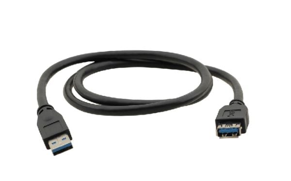 Kramer Electronics USB-A (M) to USB-A (F) 3.0, 3m, 3 m, USB A, USB A, USB 3.2 Gen 1 (3.1 Gen 1), Hankjønn/hunkjønn, Sort